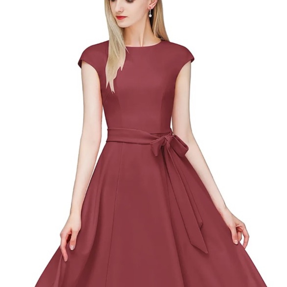 Dress Tells sleeveless A-line midi dress, size Medium